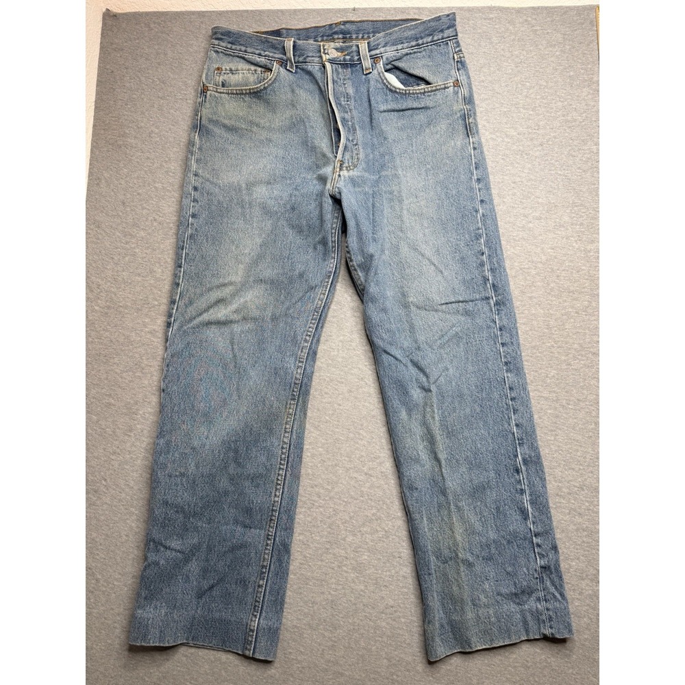 Vintage Levis 501xx Jeans Mens 34x27 Made in USA Button Fly 90s Hemmed